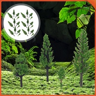 50Pcs Scenic Green Pine Model Trees Plastic Fake Trees for Landscape Decoration and Craft Use  daily