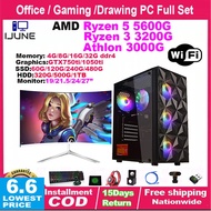 【NEW】 Desktop computer set PC set gaming PC AMD Ryzen 3 3200G Ryzen 5 5600G Athlon 3000G for online 