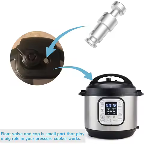 A38IFloat Valve for Instant Pot Replacements with 10 Premium Silicone Sealer Gaskets - Duo 3, 5, 6 Q
