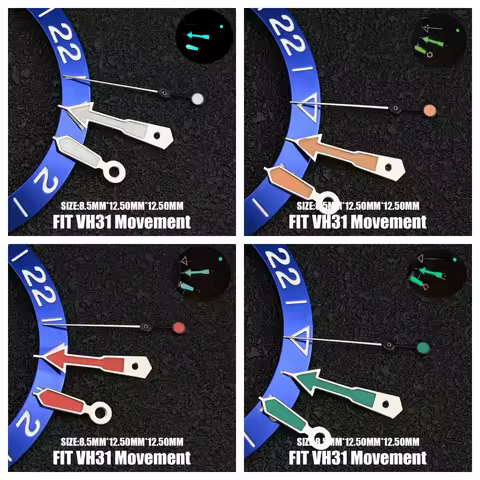 vh31 hands Watch Hands for Vh31 Movement High Quality C3/BGW9 Luminous Vh31 Movement Watch Pointer S