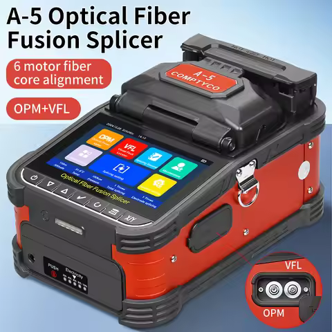 COMPTYCO A-5/FS-60F/AUA-70F Fiber Fusion Splicer Machine 6 Motors With Touch Screen OPM VFL 10 Langu