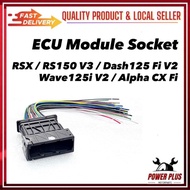 Socket ECU Module CDI Unit Wire RSX 150 RSX150 RS150 V3 RS150R V3 Dash125 Fi V2 Wave125i V2 Alpha CX