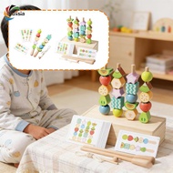 chulisia Beads Sequencing Toy Hand Eye Coordination Wooden Holiday Gift Sequence Game Style A