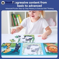 HUAIHAO Portable Magnetic Puzzle Book Vehicle Ocean Dinosaur Jigsaw Montessori Early Education Trave