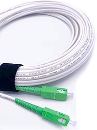 Elfcam - 20m / 65.62ft Fiber Optic Cable SC/APC to SC/APC Simplex Singlemode 9/125μm LSZH, Patch Cor
