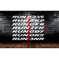 CAR STICKERS CUTTING STICKERS RUN2KD RUNK3-VE RUNGD7 RUNGE8 RUNGK5 RUN3NR RUN1TR
