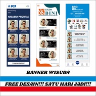 TK- (FREE DESIGN) SATU HARI JADI PAKET X BANNER PAKET Y BANNER BANNER WISUDA