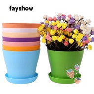 FAY Flowerpots with Tray Home&amp;Living Home Decor Gardening Tools Multicolor Balcony Garden Pots Tray