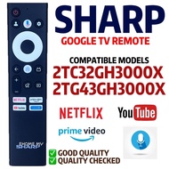 [EHOME MY] SHARP Google TV Remote Control 2TC32GH3000X 2TG43GH3000X Voice Control Replacement Remote