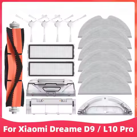 Fit For Dreame D9, D9 Max, L10 Pro, Trouver LDS Finder Roller Side Brush Mop Hepa Filter Vacuum Clea