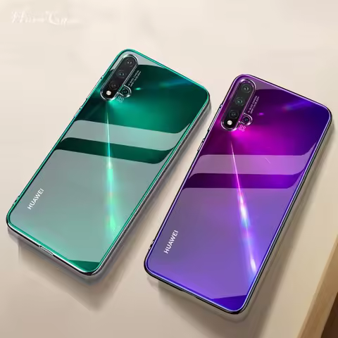 For Huawei Nova 5T Case Slim Transparent Crystal Silicone Soft Clear TPU Back Cover Phone Case for H