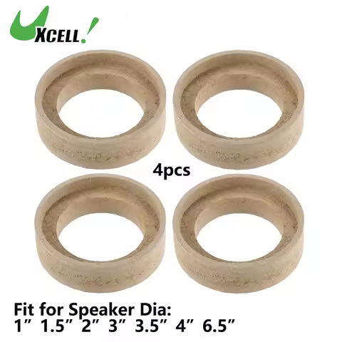 UXCELL 4 Pcs 1/1.5/2/3/3.5/4/6.5 Inch Universal Speaker Subwoofer Mounting Spacer Rings Solid Wood B