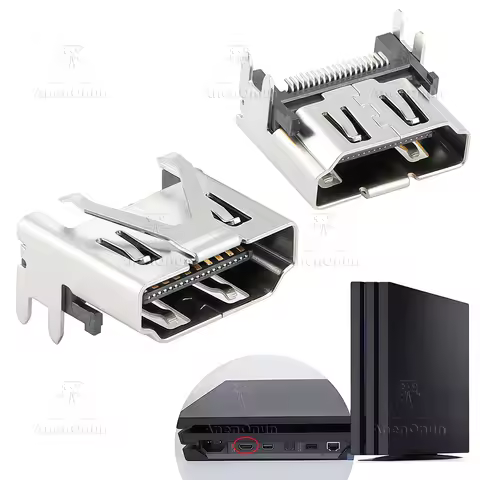 Original HDMI Port for PS4 Slim/PS4 Pro Replacement Repair Part HDMI Display Socket Jack PS4 Slim/PS