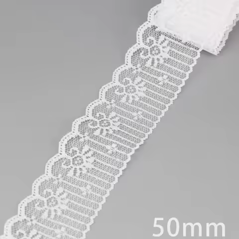 white Lace ribbon fabric Webbing Decoration Lovely gift packing polyester Material