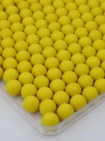 Diameter 6mm 6.8mm 7mm 8mm 8.5mm Yellow Solid Rubber Ball Rubber Elastic Ball Industrial Vibrating S