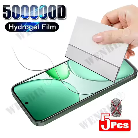 5Pcs Hydrogel Film For Realme 15 14 13 12 Pro Plus GT 8 7 6 Pro Full Cover Screen Protector For Real