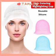 TAMATO Hair Coloring Hat, With Hook Silicone Hair Coloring Highlighting Cap, Reusable Hair Dying Fro