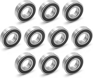 Hoypeyfiy 10 Pcs R12-2RS 3/4 X 1-5/8 X 7/16 Inch Ball Bearing, Double Sealed Bearings, Deep Groove B