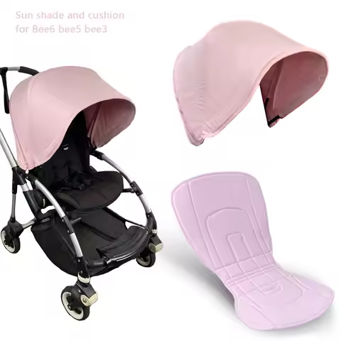 Baby Stroller Sun Shade Awning Canopy And Seat Cushion For Bugaboo Bee6 Bee5 Bee3 UV Proof Pram Cove
