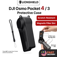 (MY) LionShield DJI Osmo Pocket 4 / 3 Protective Case Filter Lens Slots Hard Shell Storage Cover Gim