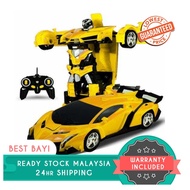 【Malaysia Ready Stock】❉Remote Control RC Toy Car Transformering Deformation 2 in 1 Robot Permainan Kereta Kawalan Jauh