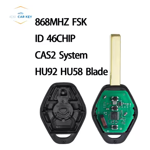 YOSE Remote Key Replacement 2 Track For BMW X5 E70 1 E87 3 E46 5 E60 E61 6 E63 E64 Series 5WK49125 5