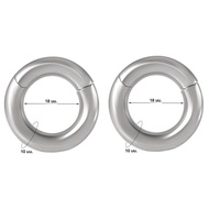 1/2PCS ขนาดใหญ่ Hoop ต่างหูสแตนเลสหูปลั๊ก Septum Clicker Segment บานพับแหวนจมูก Body Piercing เครื่อ