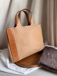 中古包 Celine Vintage奶茶色米花手提包