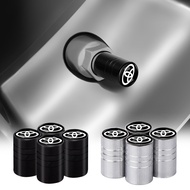 4pcs Silver/ Black Aluminum Car Tyre Cap Car Wheel Tire Valve Core Air Cap for Toyota Camry Corolla 
