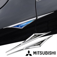 2pcs alloy car stickers car accsesories accessory for mitsubishi Mirage g4 outlander 1 2 3 xpander l