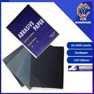 KAYU Sand Paper Waterproof Abrasive Sand Paper Rub Car Coarse Fine Wood Iron Grit 320 400 600 1000 1
