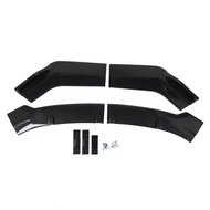 Newlanrode Front Bumper Chin Splitter Universal Carbon Fiber Pattern 4 Piece Lip Diffuser Decoration Protective for Accord
