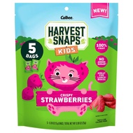 Calbee Harvest Snaps Kids Crispy Strawberries 25g (5 Bags x 5g)