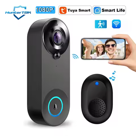 1080P Wireless Video Doorbell Camera WiFi Smart Door Bell Tuya Smart Home Security Motion Detect Nig
