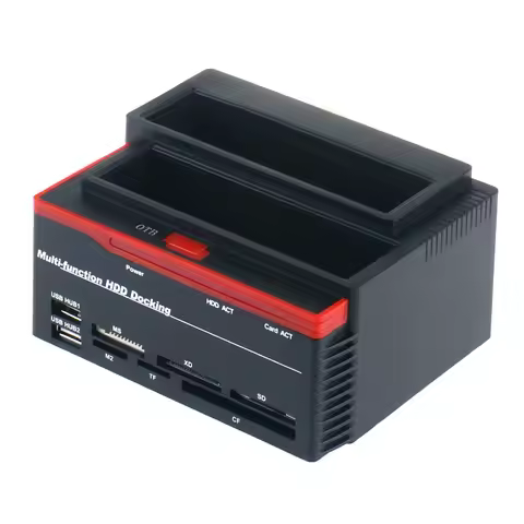 2.5"/3.5" SATA IDE HDD Docking Station Clone HDD Enclosure USB 2 Ports USB 2.0 Type C Hub MS/M2/XD/C