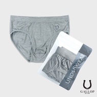 GALLOP : (1ตัว) MEN'S UNDERWEAR กางเกงในผู้ชาย รุ่น GU9000 สีเทา ราคา 275.-