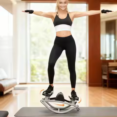 Rock Stepper Machine Legs Glutes Abs Workout Low-Shock Lateral Steppers For Home Apartment Dorm Offi