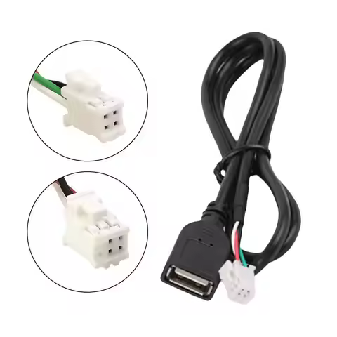 Car USB Cable Adapter Extension Cable Adapter 4Pin 6Pin For Car Radio Stereo Auto Accessories Wire L
