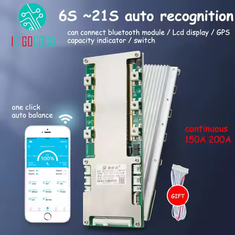 JBD 6S to 21S Lithium Battery Protection Board Li-ion Lifepo4 ion Pack 150A 200A Smart Bluetooth BMS