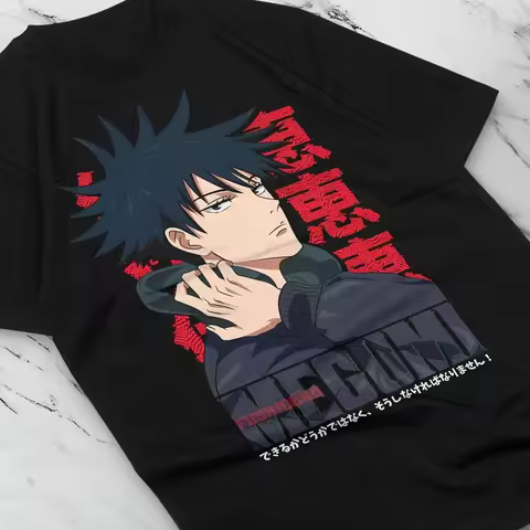 Megumi Fushiguro Jujutsu Kaisen Gojo Satoru Printed T-shirt Men's and Women's T-shirt Men's Top Spor