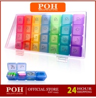 POH 28 SLOT (7 x 4) 2 WAYS Pack Weekly Pill Organizerill Box Large Compartments Moisture-Proof H0081