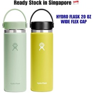 【Ready Stock in SG】HYDRO FLASK 20 OZ WIDE FLEX CAP ALOE / CACTUS Hydroflask Thermos Vacuum insulated