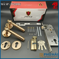 KHÓA PHÂN THỂ JEELY - KHÓA TAY GẠT - KHÓA CỬA HỢP KIM MÀU VÀNG PT2309G