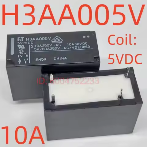 5PCS New FTR H3AA005V ; H1AA005V ; H3AA012T (115FA4+5V-10A) Relay 4pins