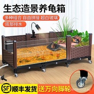 Ecological Turtle Jar Large Landscaping Household Tortoise Feeding Huangyuan Special Glass Feeding B