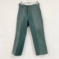 Dickies 874 Original Fit กางเกงทำงาน กางเกงชิโน ซิปหน้า สีเขียว ไซส์ W28 สินค้ามือสอง