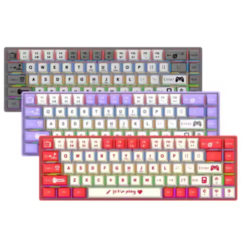 BAJEAl BJ68 Wired Mechanical Keyboard 68 Keys RGB Adjustable Gaming Keyboard Hot Swappable for Deskt
