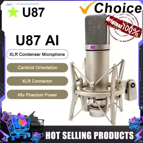 U87 AI XLR Condenser Microphone Professional Cardioid Studio Mic for Recording Podcasting Voice Over