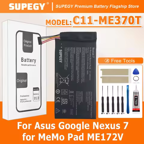 High Quality Battery C11-ME370T / C11 ME370T for Asus Google Nexus 7 for MeMo Pad ME172V 3.75V 16WH 