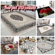 karpet velvet Murah , carpet 3D viral, size M  XL 6XL Ready stok